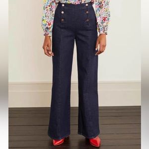 Womens Boden Wide Leg Jeans